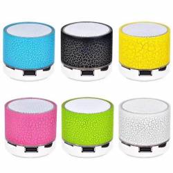 MINI ALTAVOZ BLUETOOTH CON LUZ LED Y USB altavoces para niños detalles bodas comuniones