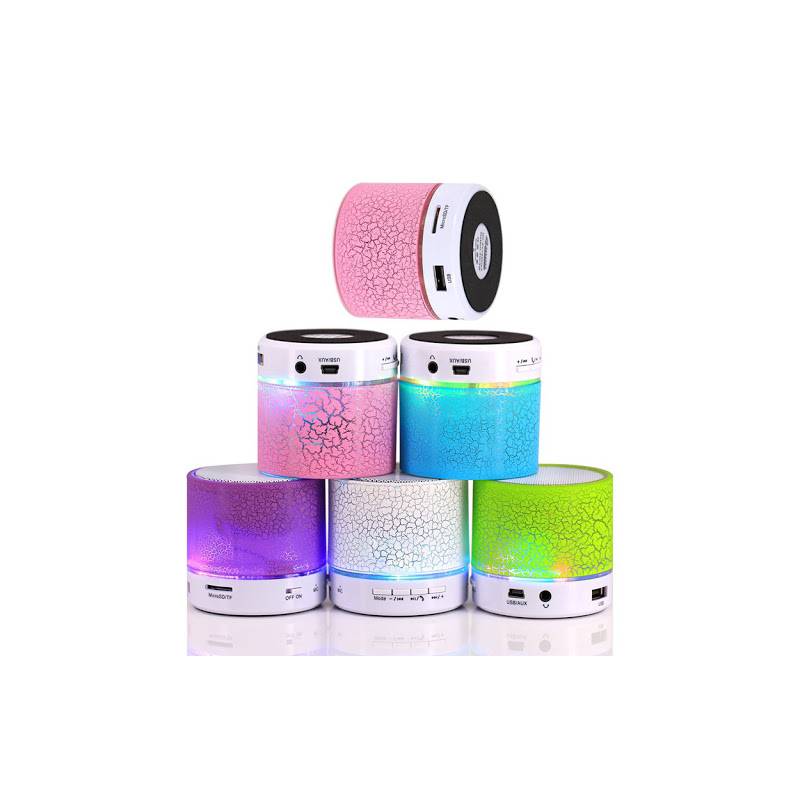 MINI ALTAVOZ BLUETOOTH CON LUZ LED Y USB altavoces para niños detalles bodas comuniones