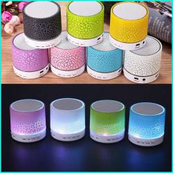 MINI ALTAVOZ BLUETOOTH CON LUZ LED Y USB altavoces para niños detalles bodas comuniones