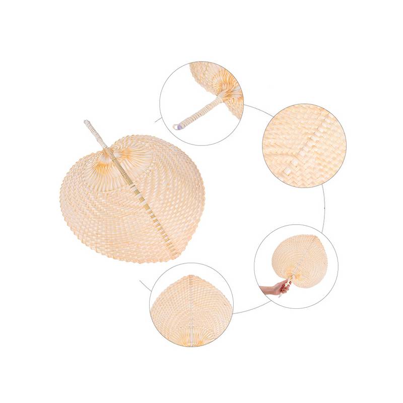 Disok Ventaglio Pai Pai In Bambù Bianco 23 Cm | Regalino Originale Per Matrimonio, Comunione, Battesimo E Feste