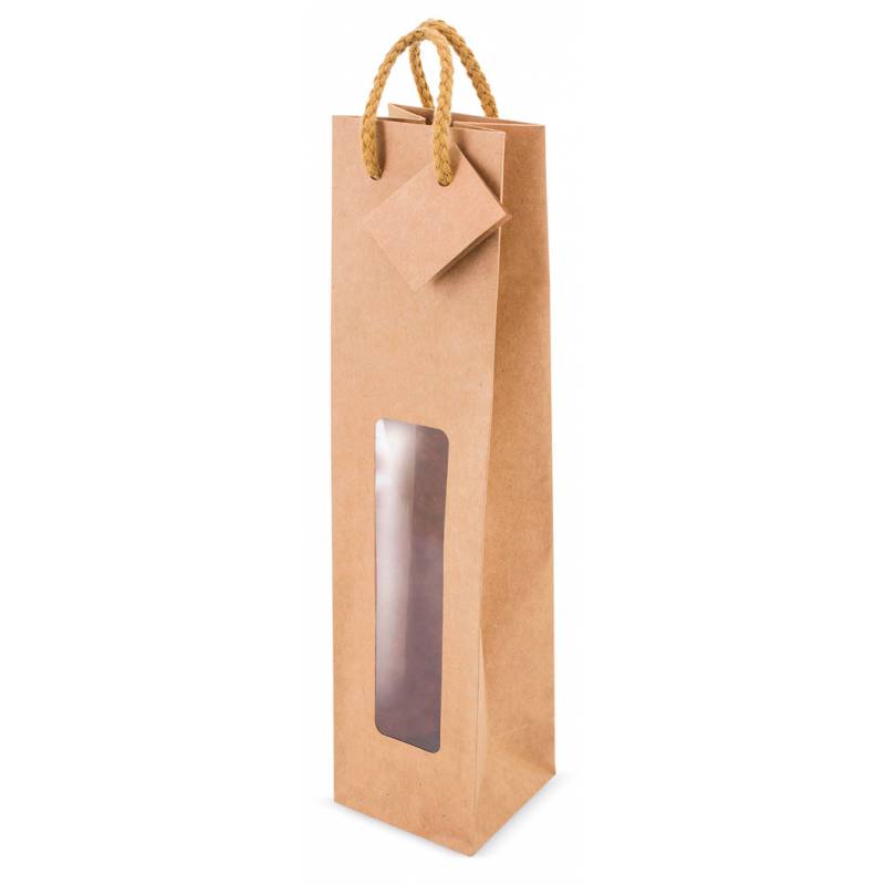 Bolsas de papel para presentar vino, regalos para caballeros originales.