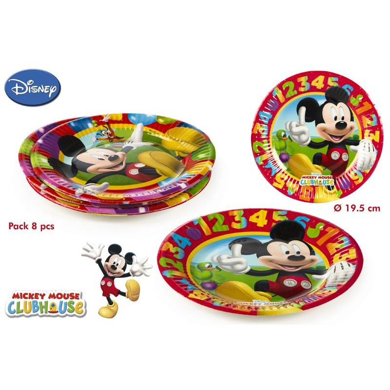 Pack 8 Platos Mickey