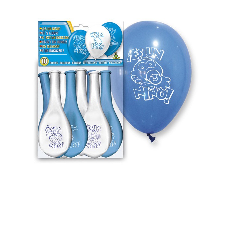 Set 10 Globos "Es un niño" Set 10 Globos "Es un niño"