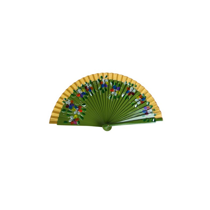 ABANICO DE MADERA "FLOWER" 19 CM ABANICO DE MADERA "FLOWER" 19 CM