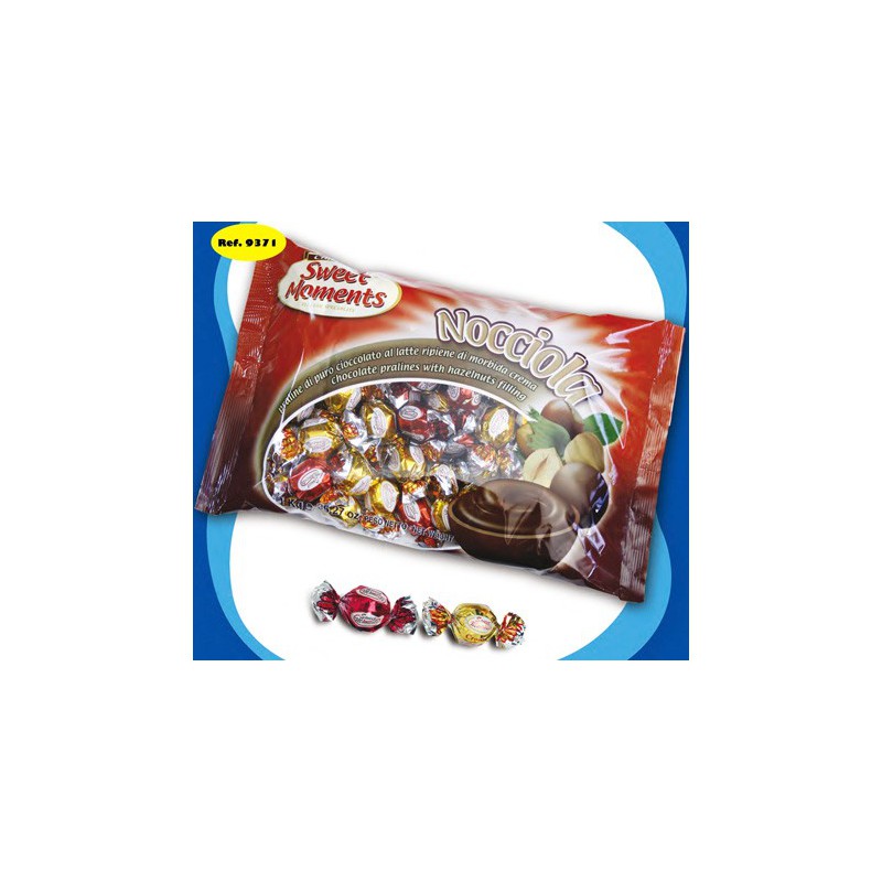 BOMBONES RELLENO CREMA DE AVELLANA (BOLSA 1 KG)