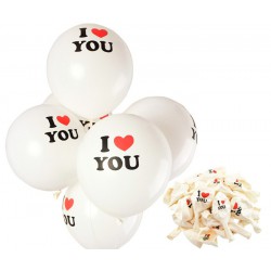 SET  100 GLOBOS "I LOVE YOU"