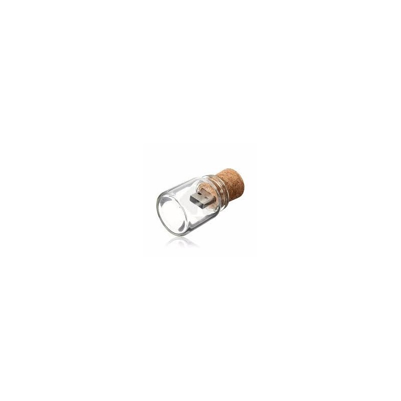 USB BOTE CRISTAL CORCHO RETRO 8GB