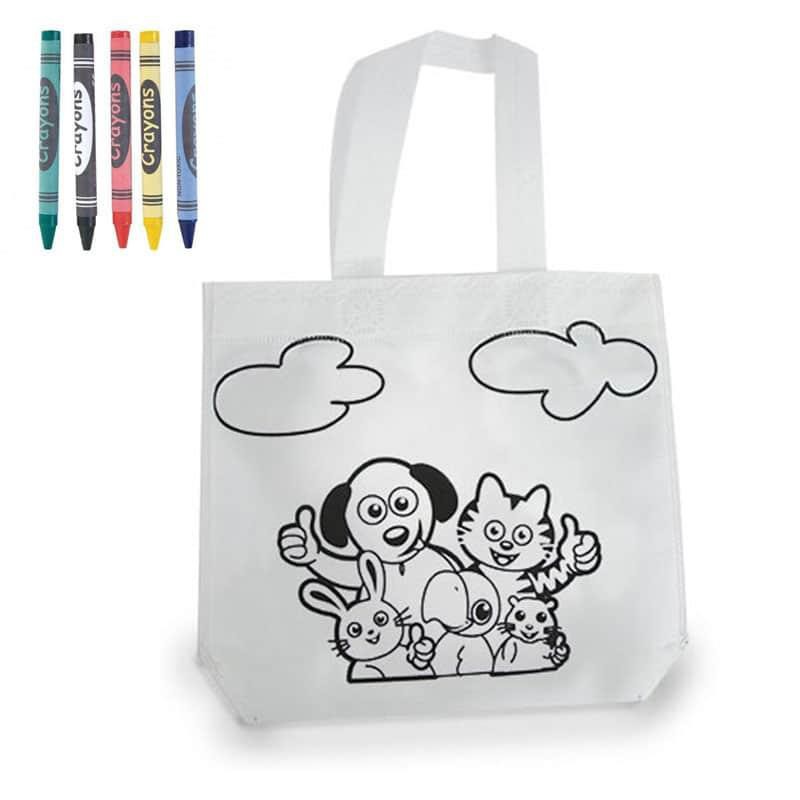 bolsas infantiles para colorear dibujar
